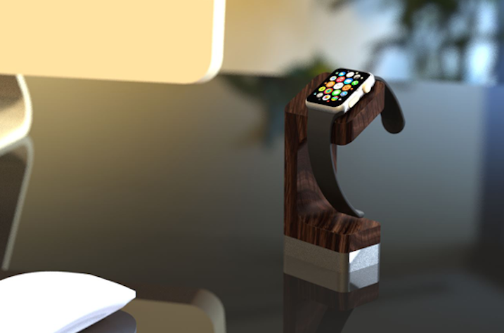 dodocase apple watch charging stand at the office